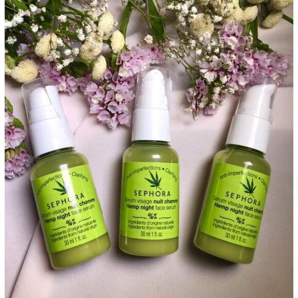 Sephora ✦ Glycolic Acid Peeling Discs + Hemp Night Serum ✦ Exfoliating Vegan Set - Picture 3 of 9